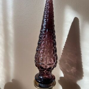 Vintage Empoli type Amethyst Glass Decanter Stopper